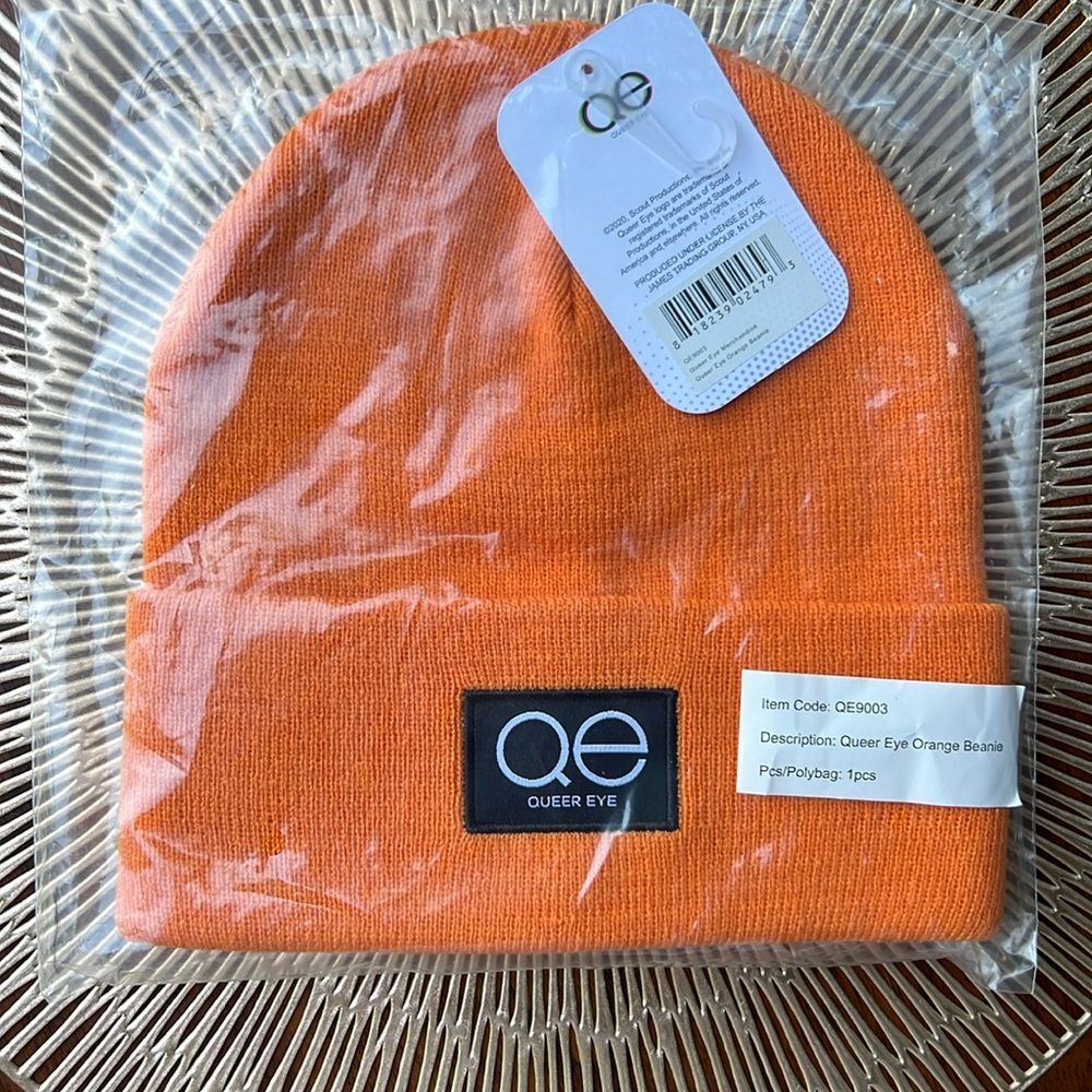 🌈 Queer Eye 🌈 Orange Beanie 🌈 NWT 🌈 unisex 🌈 one size